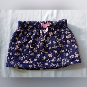 ‼️5 items for $8‼️OshKosh B'gosh Navy Floral Skirt with Pink Bow